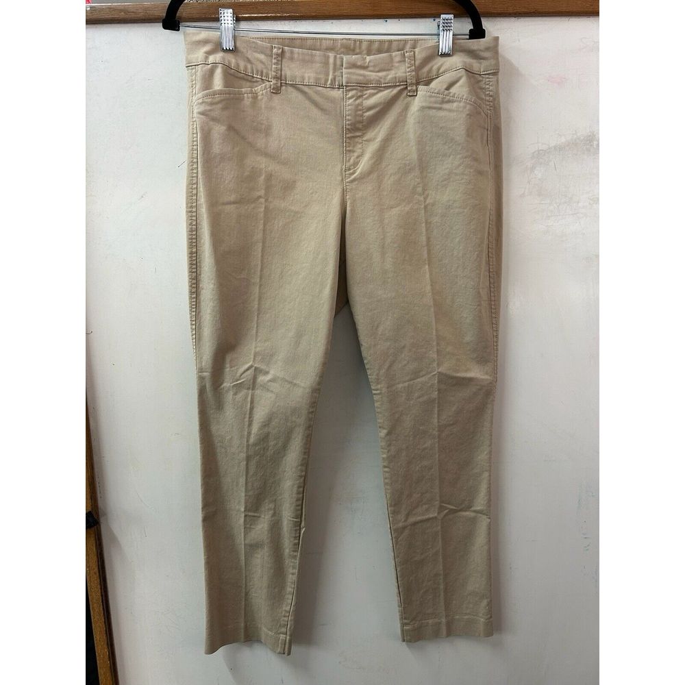 Old Navy Womens Upper Crust Hig Rise Pixie Skinny Ankle Pants Flat Front Nude 12